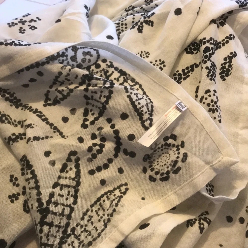 New Black white all cotton square Tablecloth